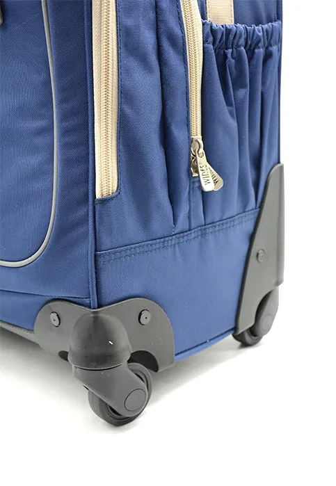 شنطة مدرسة تروليWIRES 4WHEEL HORIZONTAL TROLLEY BAG NAVY BLUE