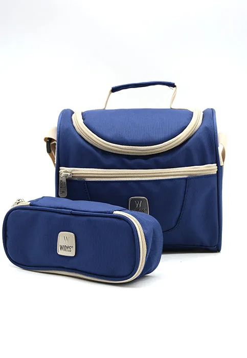 شنطة مدرسة تروليWIRES 4WHEEL HORIZONTAL TROLLEY BAG NAVY BLUE