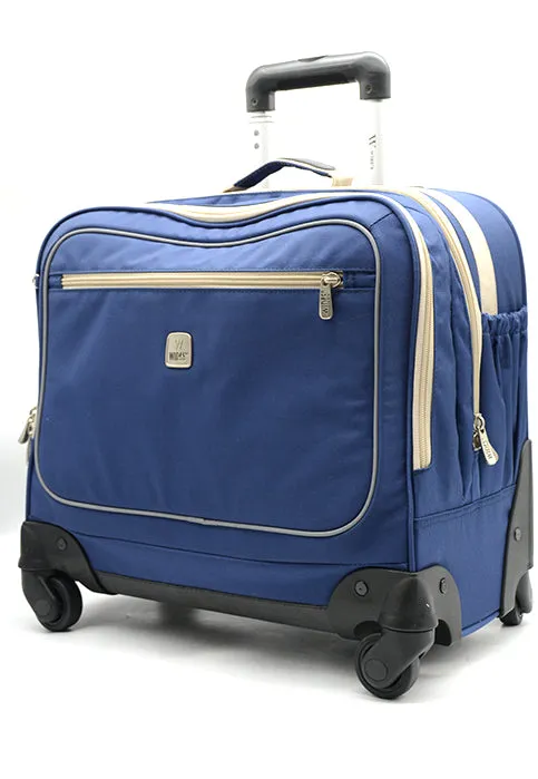 شنطة مدرسة تروليWIRES 4WHEEL HORIZONTAL TROLLEY BAG NAVY BLUE