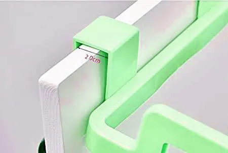 1168 Kitchen Plastic Garbage Bag Rack Holder ( Green Color )