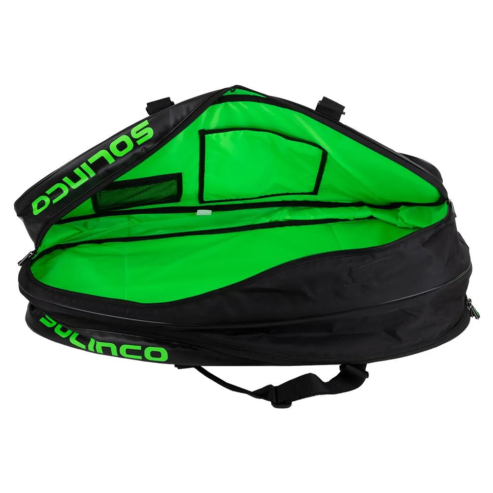 15-Pack Tour Team Tennis Racquet Bag Black and Neon Green