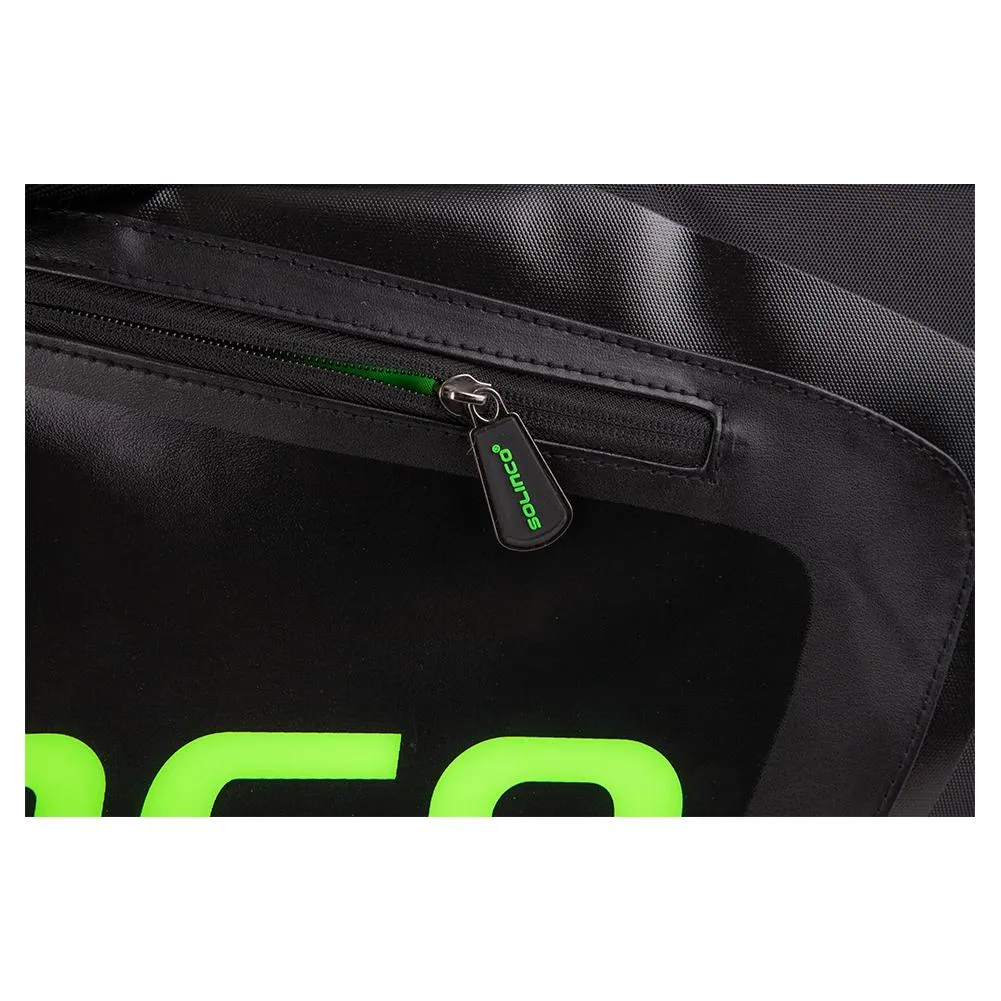 15-Pack Tour Team Tennis Racquet Bag Black and Neon Green