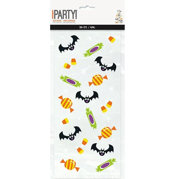 20pk Halloween Cat & Pumpkin Cello Bags