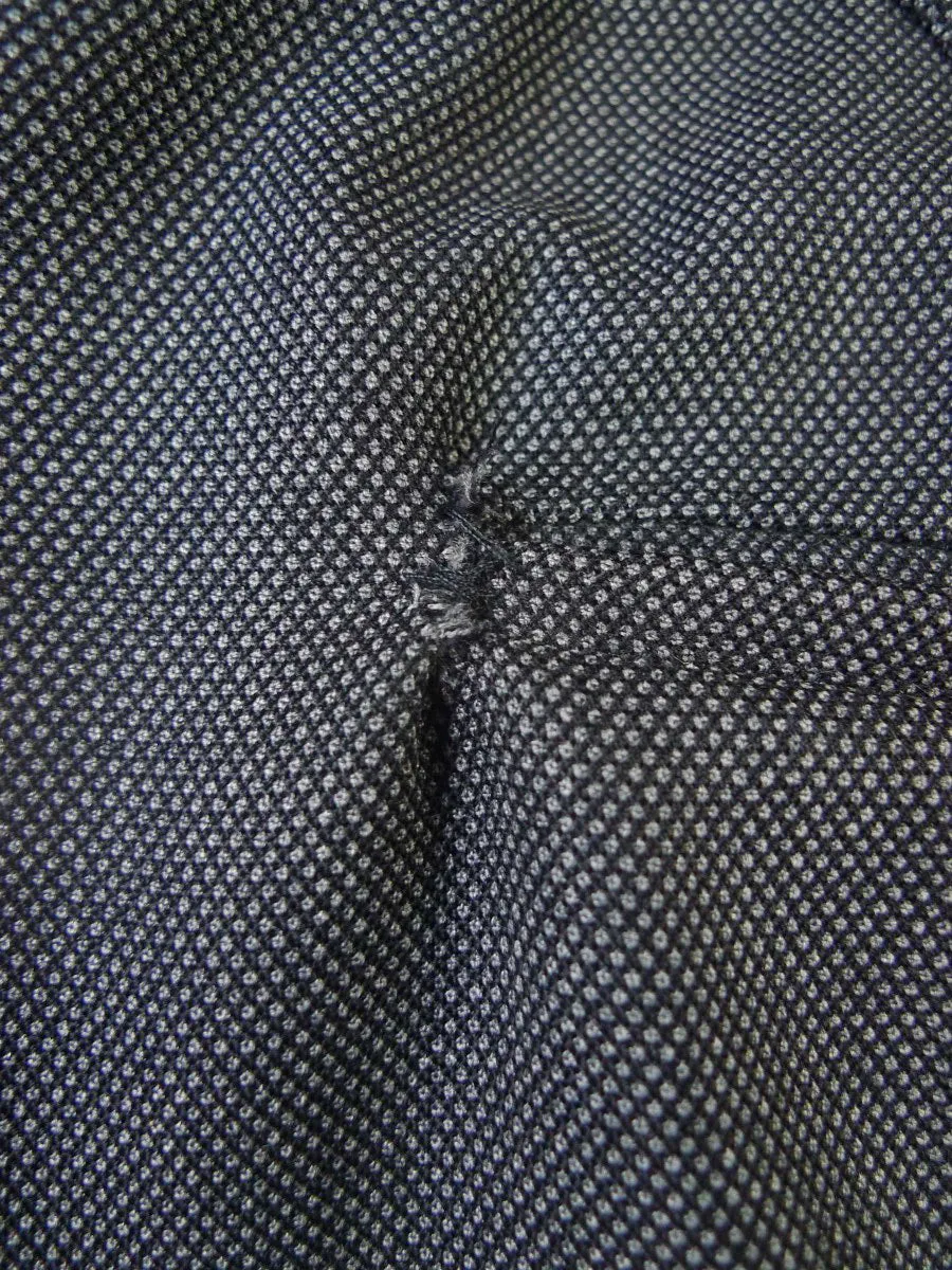 23/0770 vintage 1990 anderson & sheppard savile row bespoke grey birds-eye weave worsted trouser 37