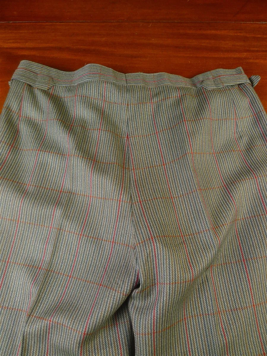 24/0929 vintage john kent savile row bespoke green / red wp check tweed country suit 41-42 short to regular