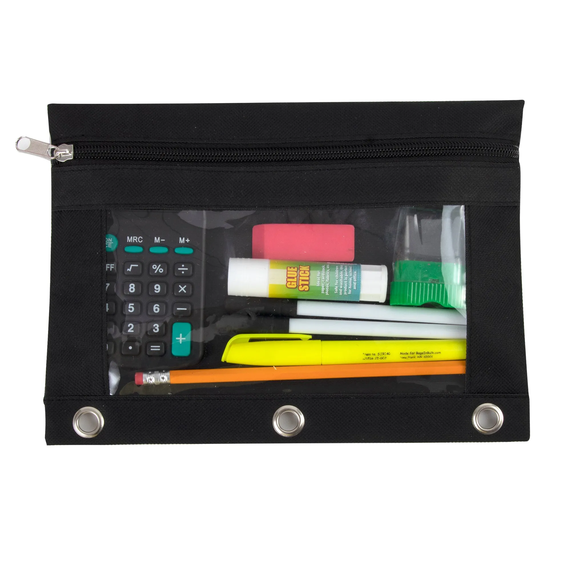 3-Ring Binder Pencil Pouch with Window