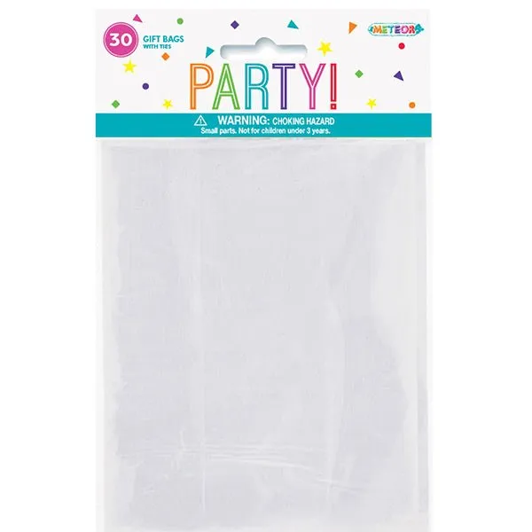 30pk Cello Gift Bags with Tie