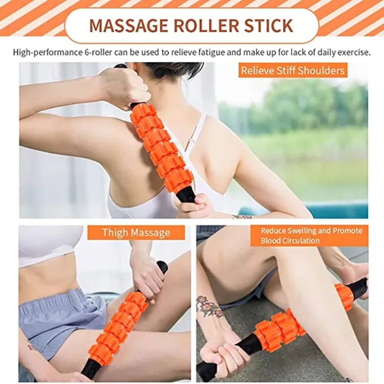 33cm 3pcs/set EVA Hollow Foam Roller Muscle Relaxation Roller Yoga Column Set Fitness Equipment(Pink)