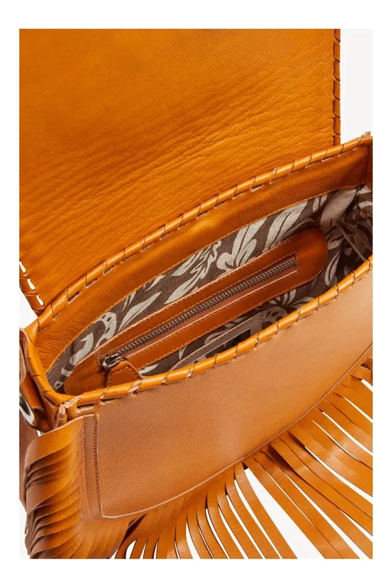 Akaroa Rose Leather Tan Shoulder Bag