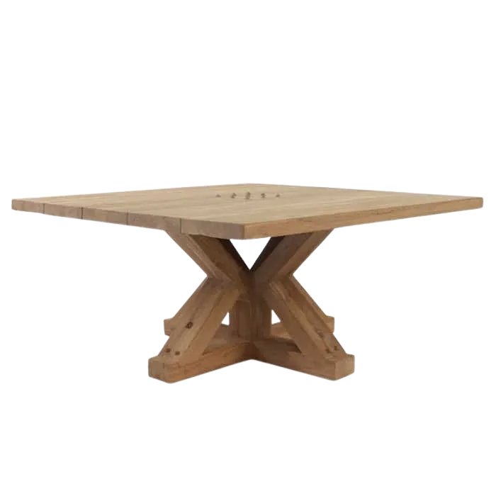 Alex Reclaimed Teak Square Outdoor Dining Table