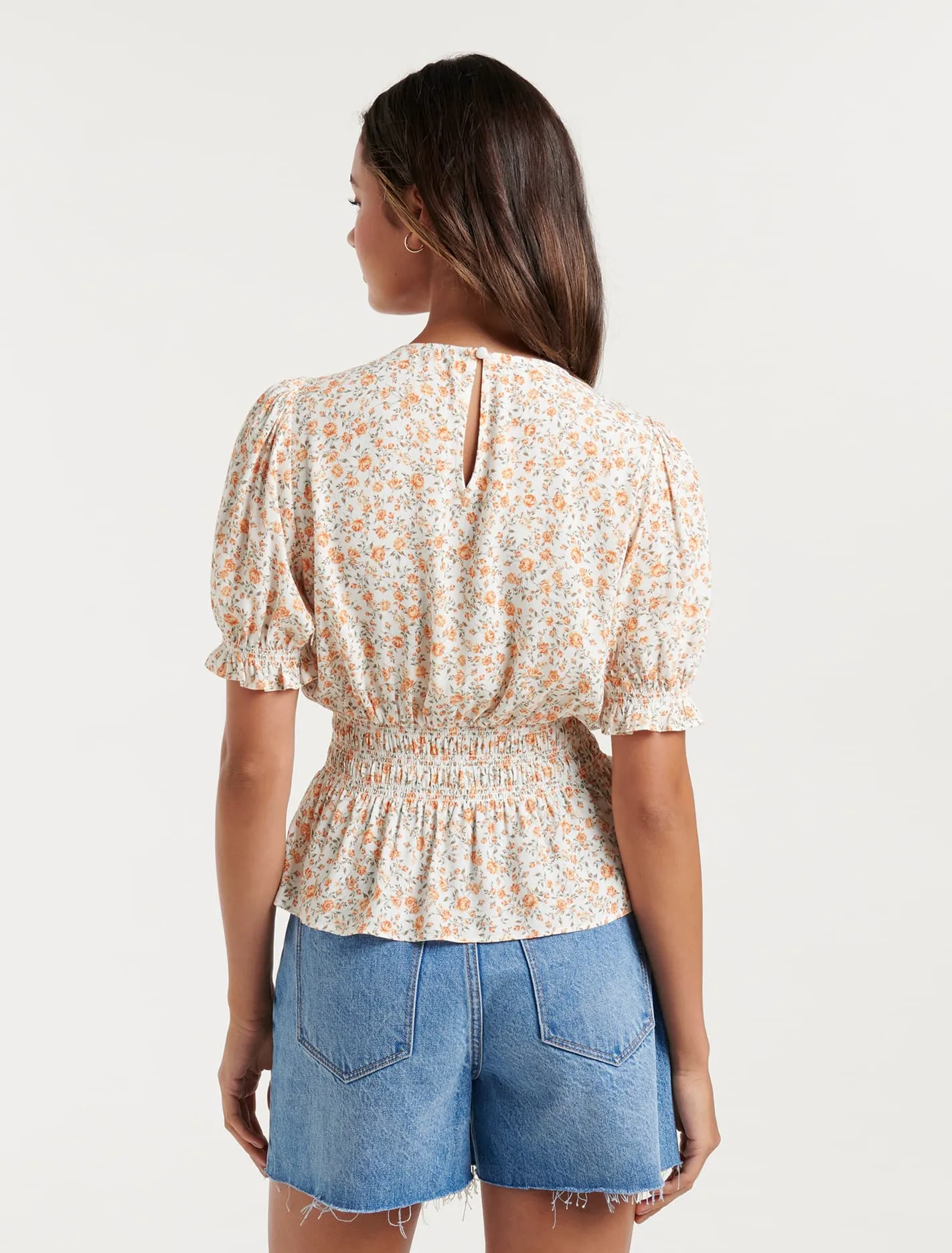 Alyssa Shirred Waist Blouse