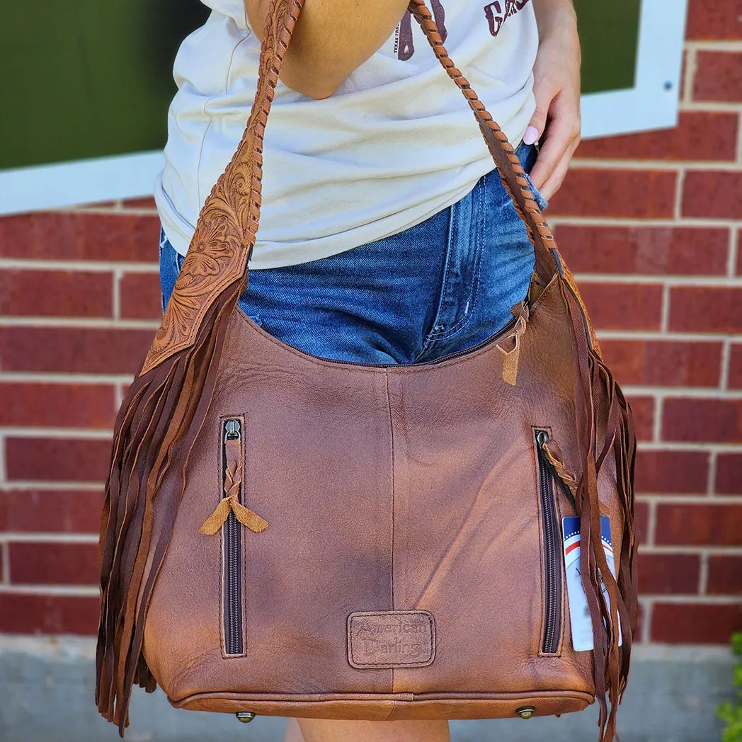 American Darling Tooled Leather Shoulder Bag