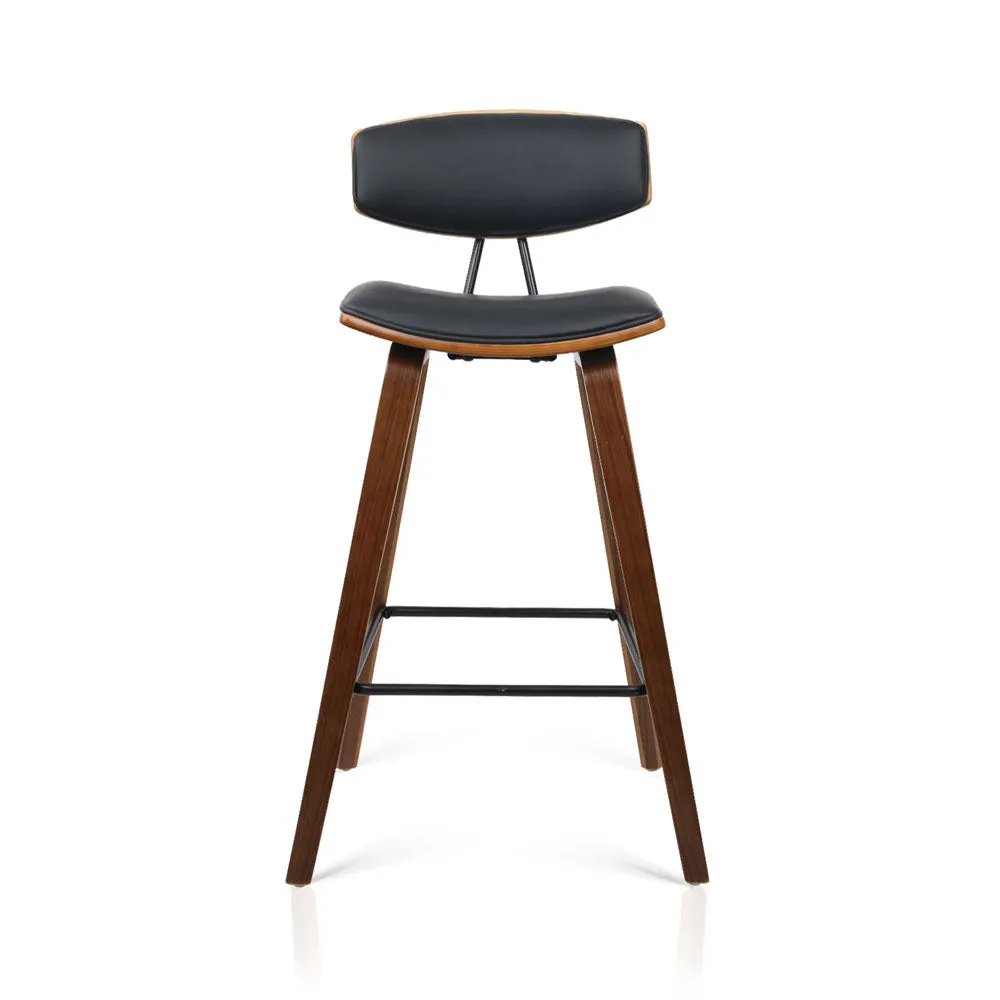 Artiss Set of 2 PU Leather Bar Stools - Black