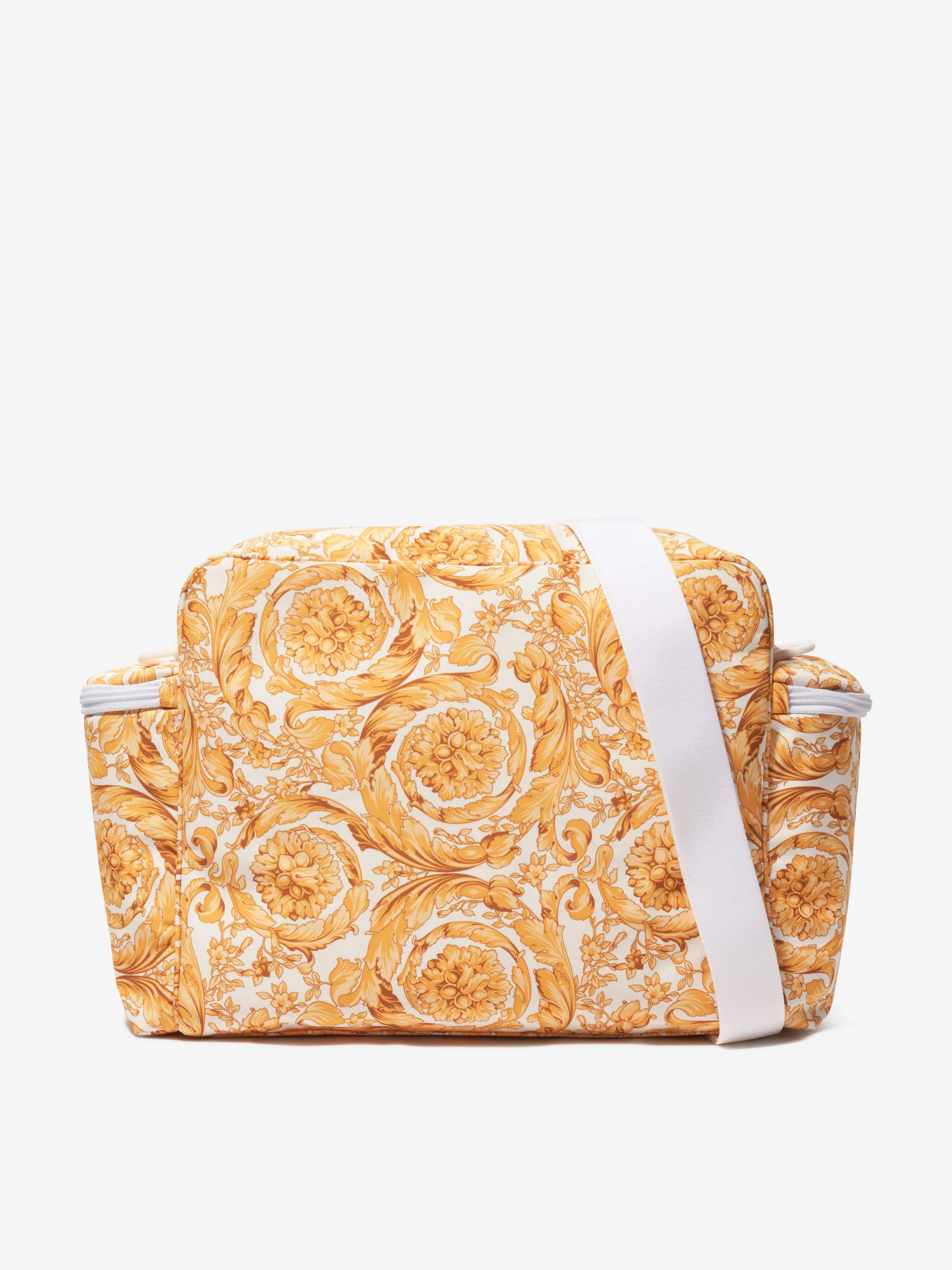 Baby Barocco Print Changing Bag in Gold