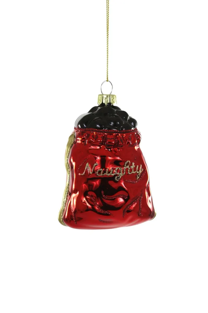 BAG OF COAL ORNAMENT