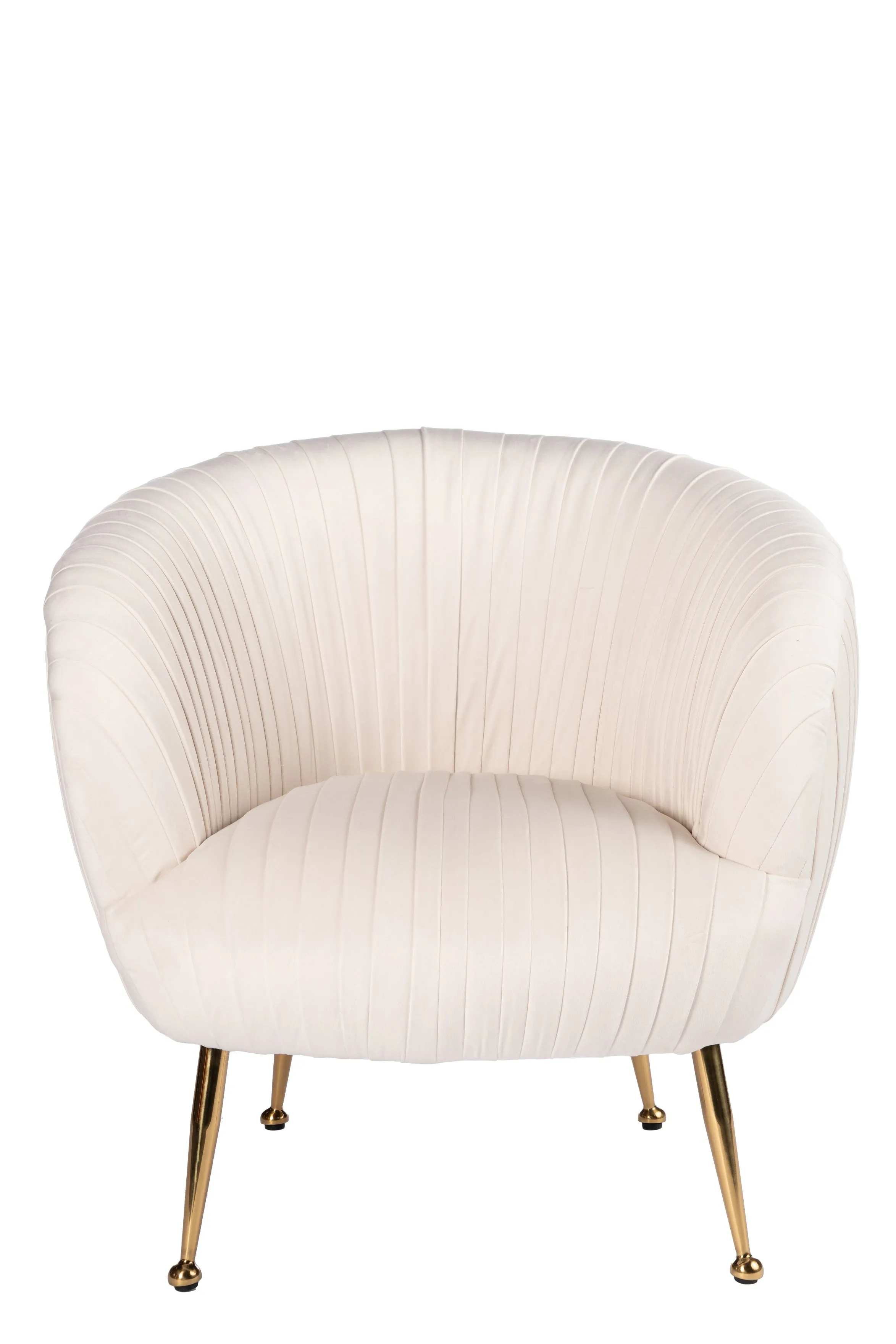 Beatrice Draped Lounge Armchair in Off White