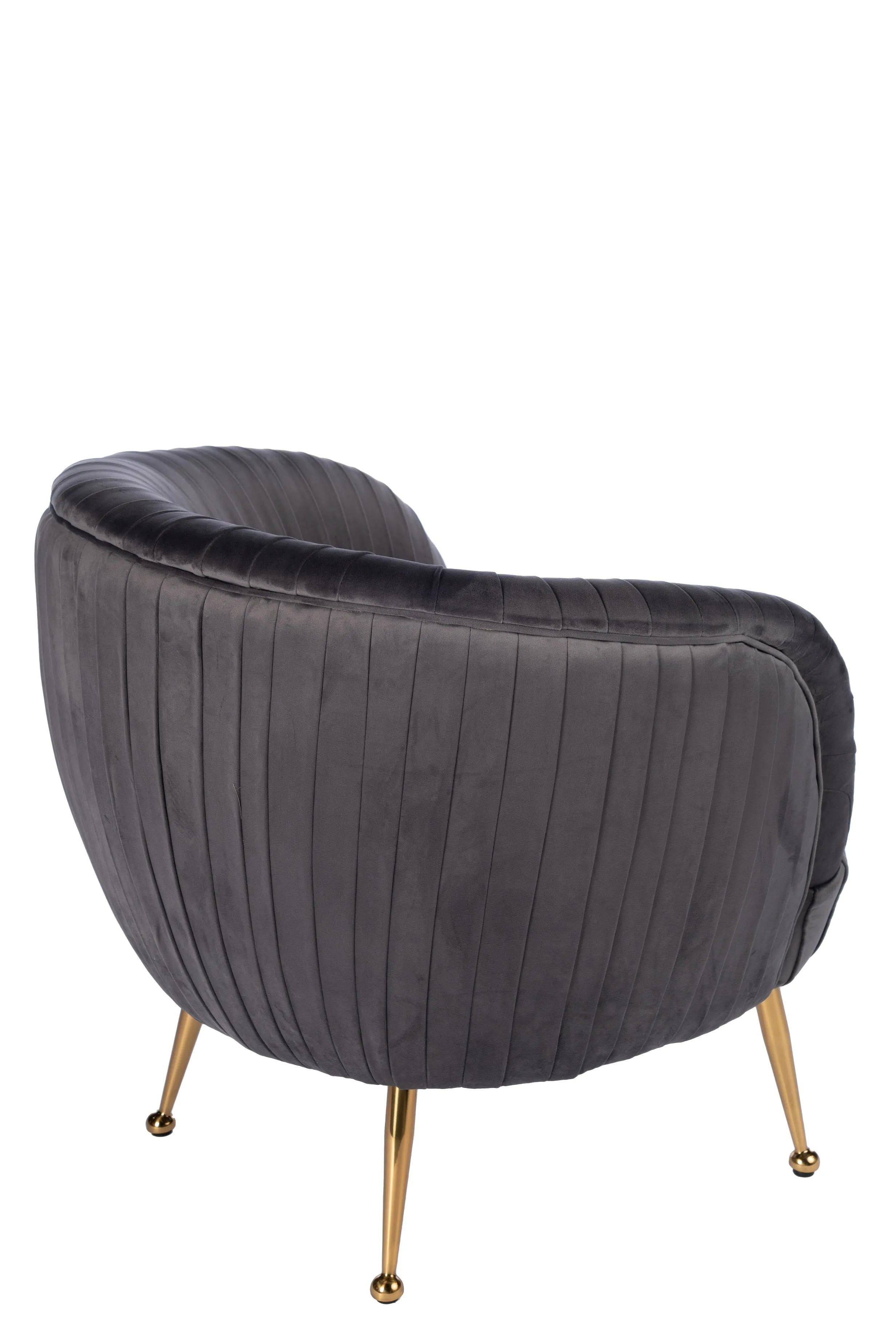 Beatrice Draped Lounge Chair in Gray