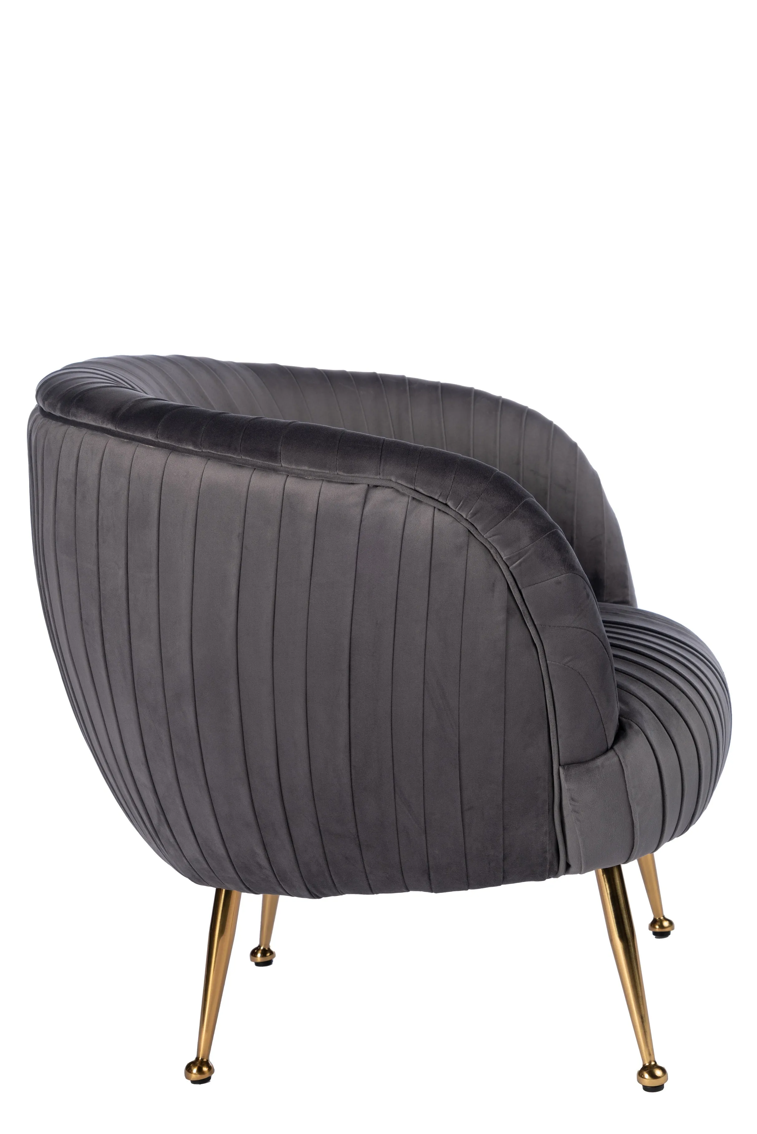 Beatrice Draped Lounge Chair in Gray