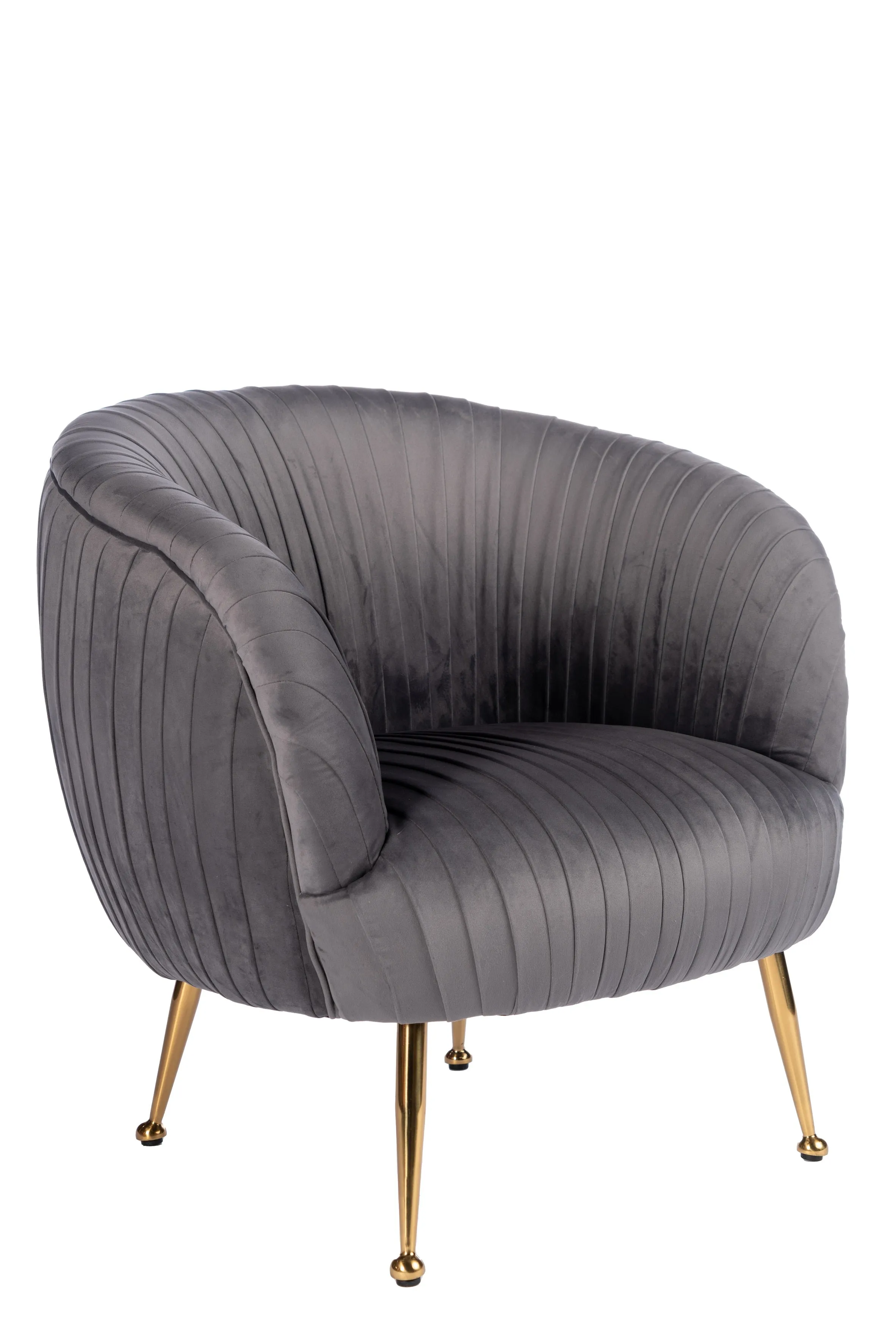 Beatrice Draped Lounge Chair in Gray