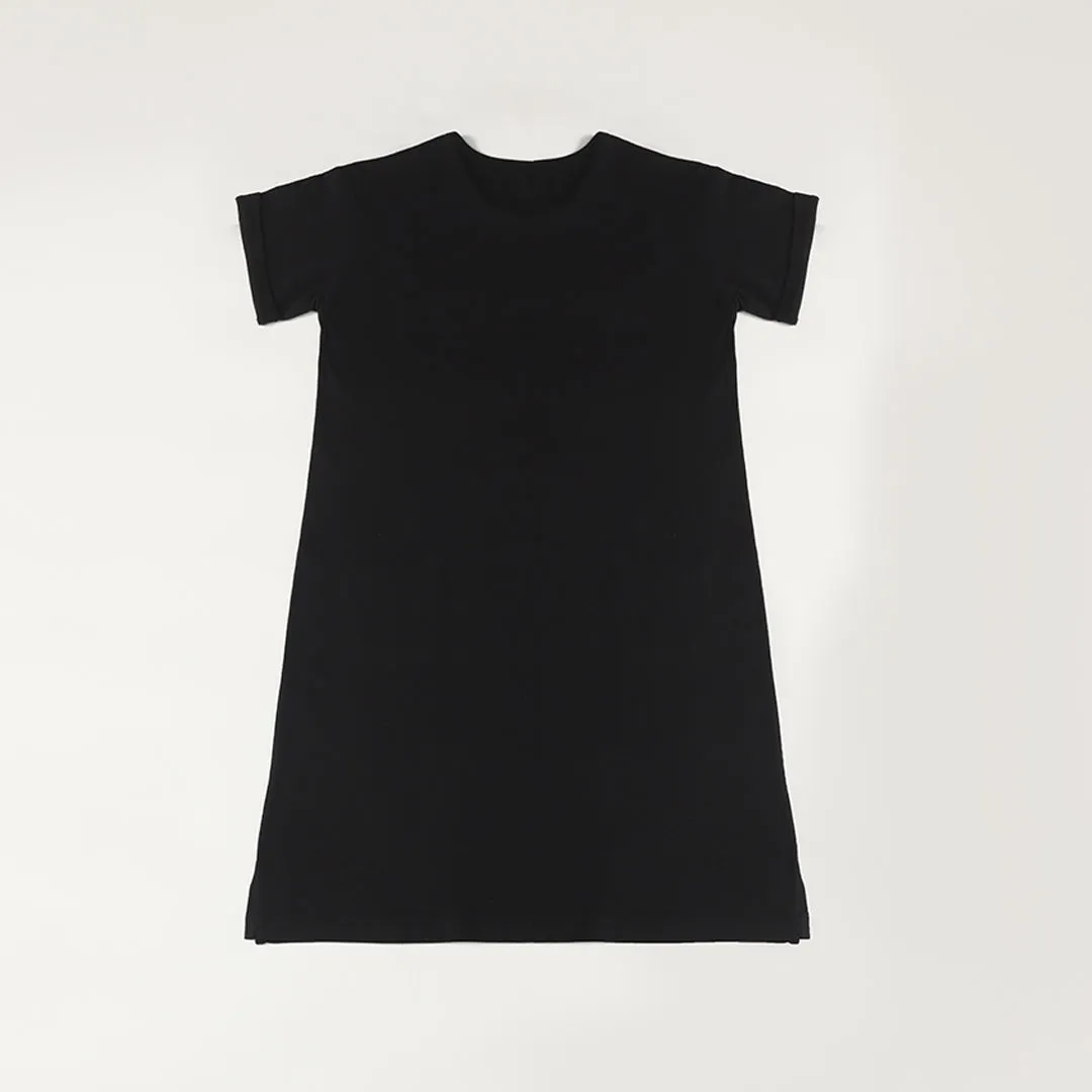 Black - Girls Pocket Dress