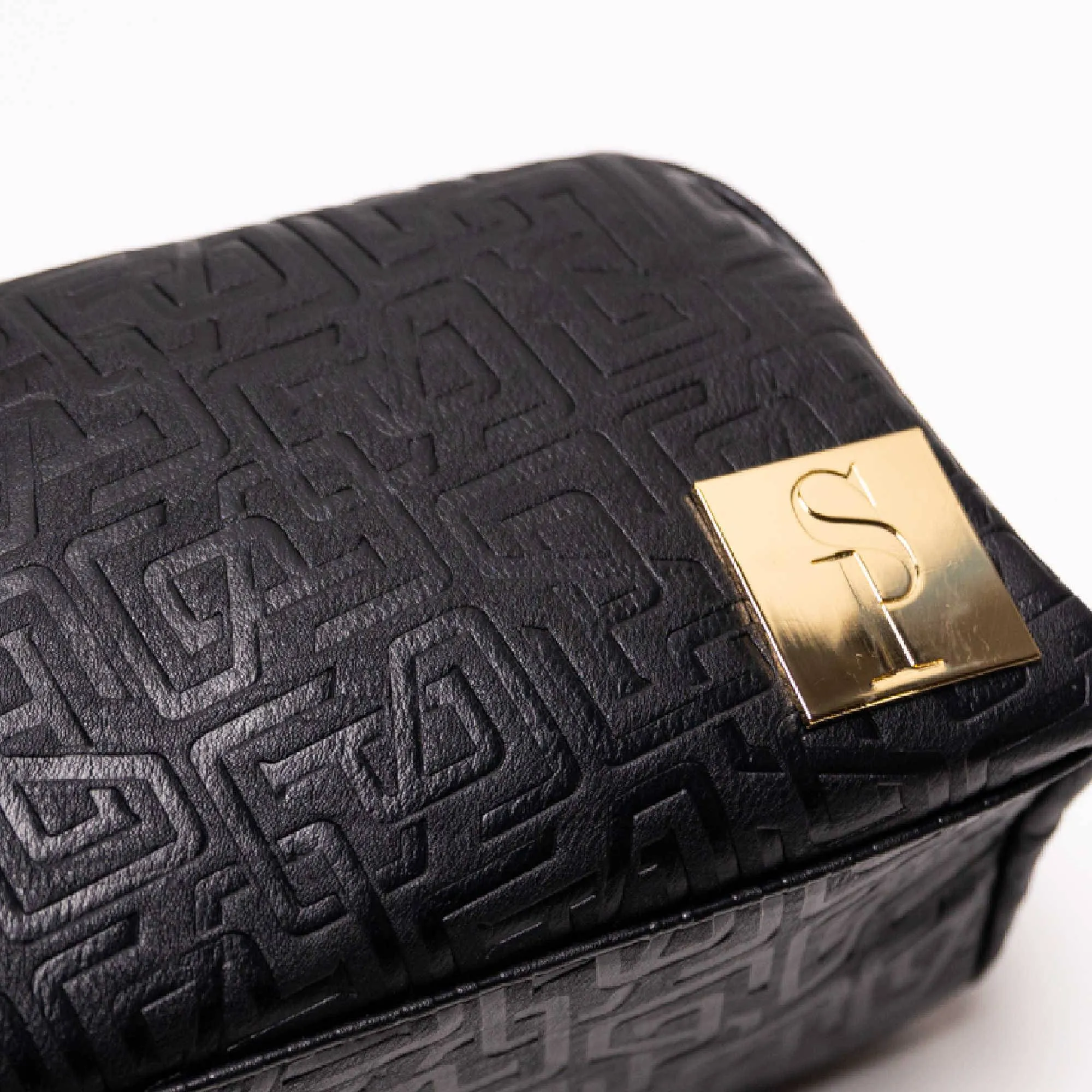 Black Monogram Leather Toiletry Bag