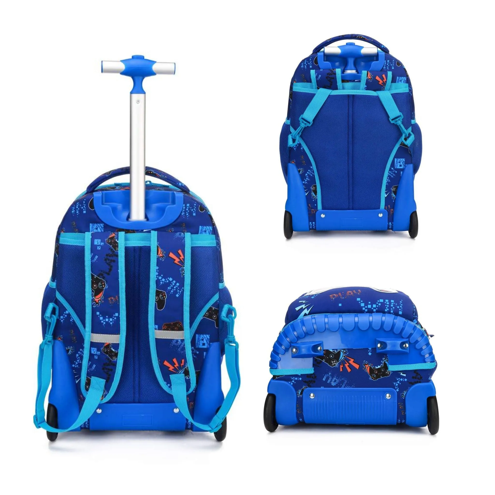 Boys Video Game 3-Piece Trolley Backpack Set