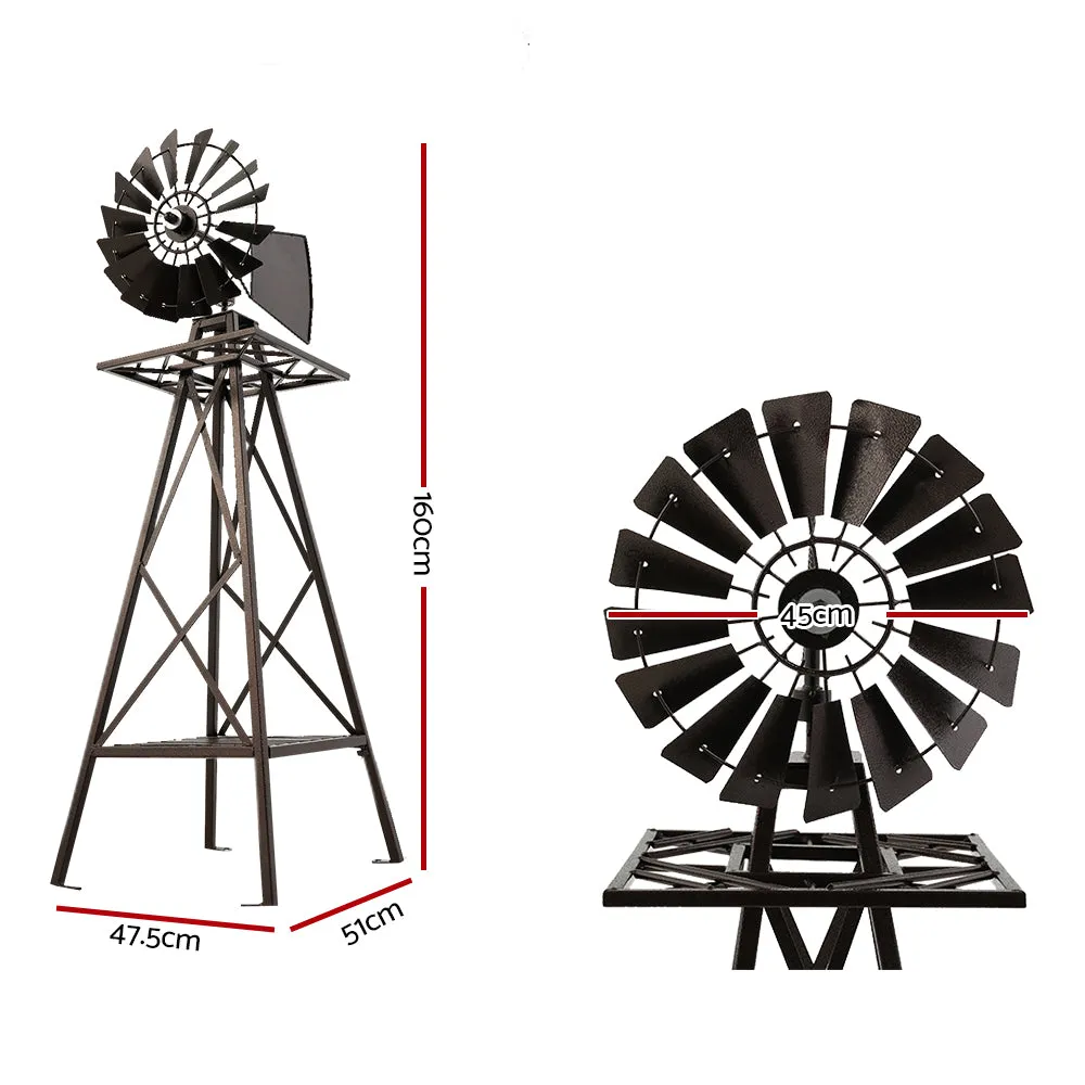 Bronze 160cm Garden Windmill Weatherproof Metal Ornaments - Gardeon