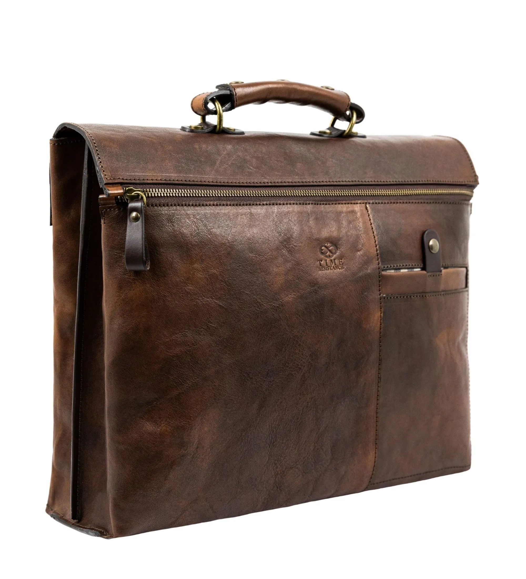 Brown Leather Briefcase Laptop Bag for Women - From Here to Eternity