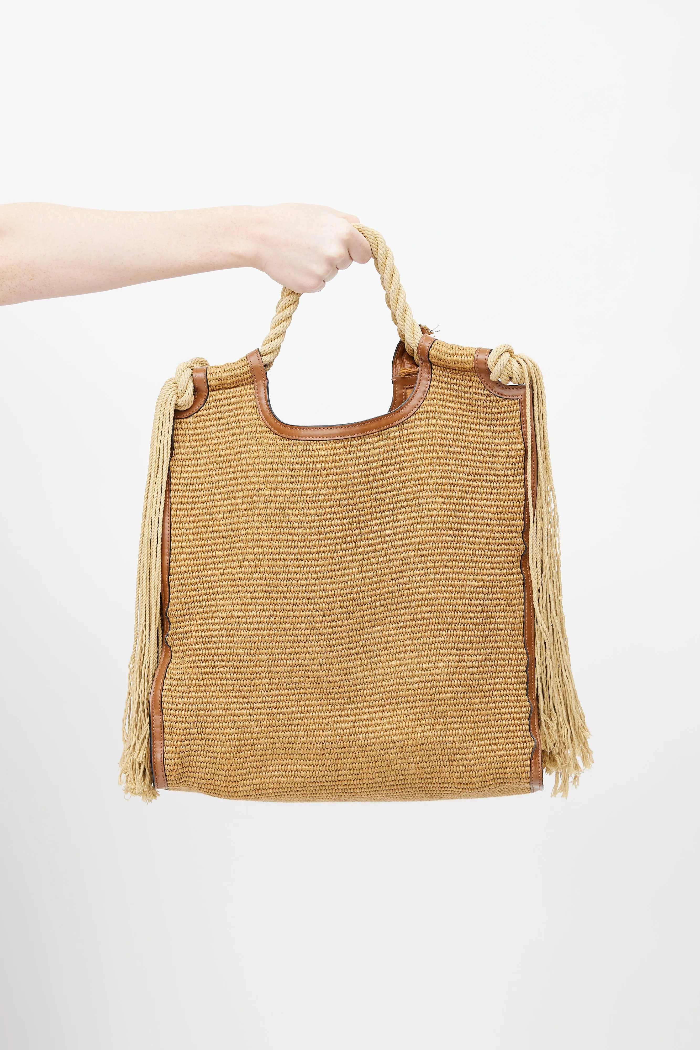 Brown Marcel North-South Tote Bag