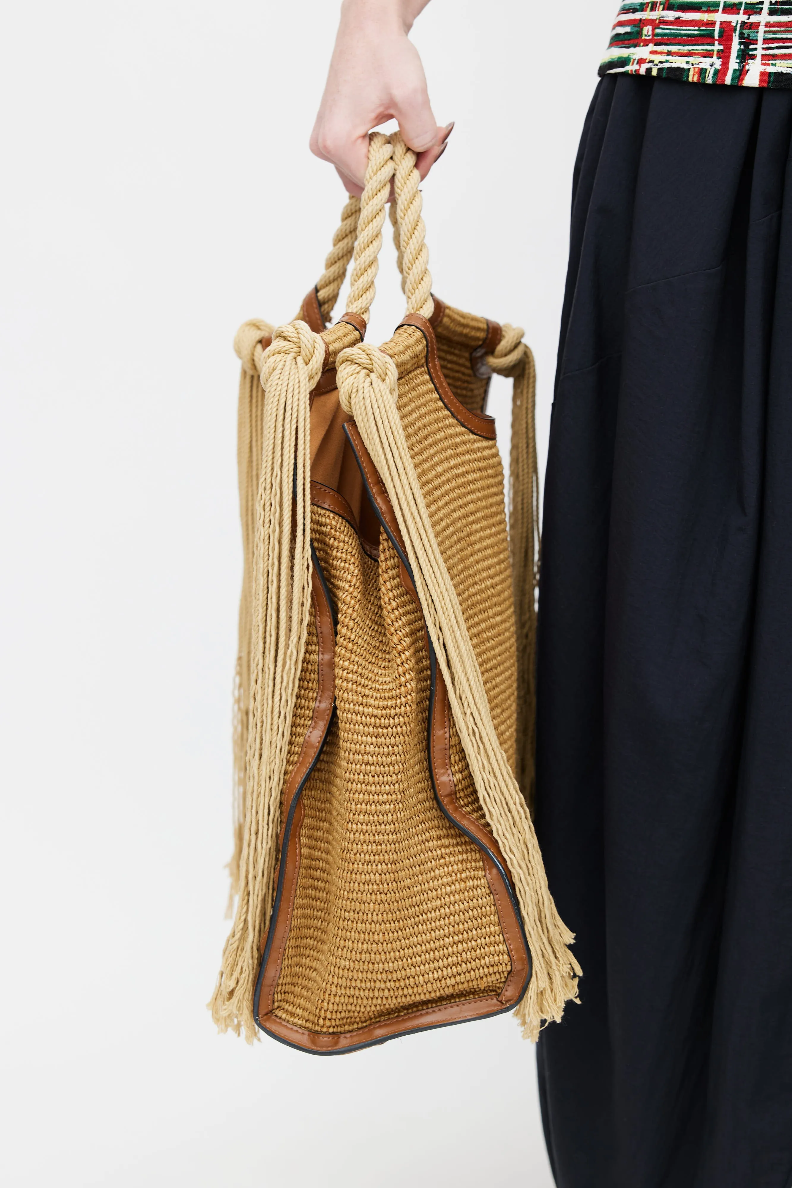 Brown Marcel North-South Tote Bag