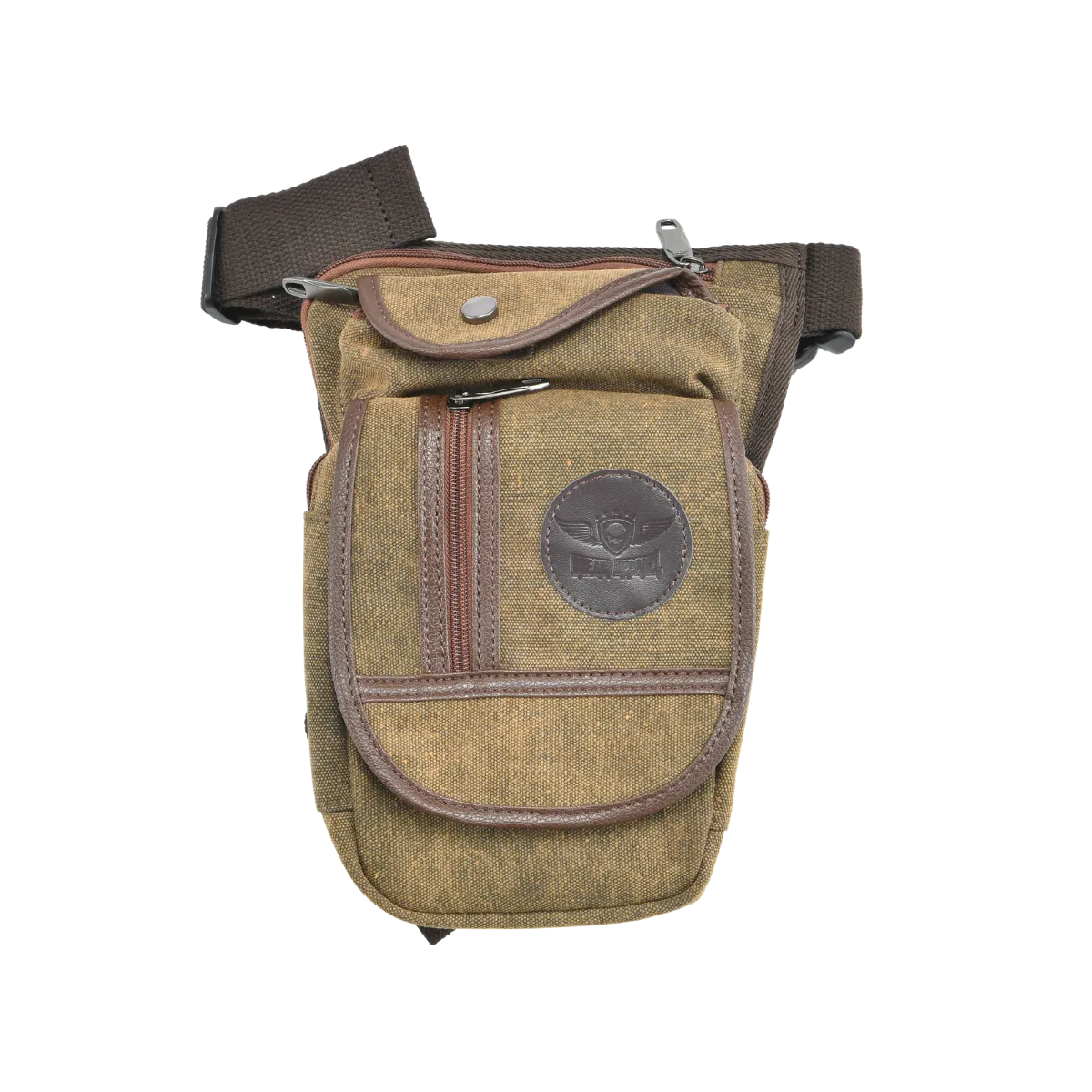 Brown Thigh Bag, Leg Bag Canvas