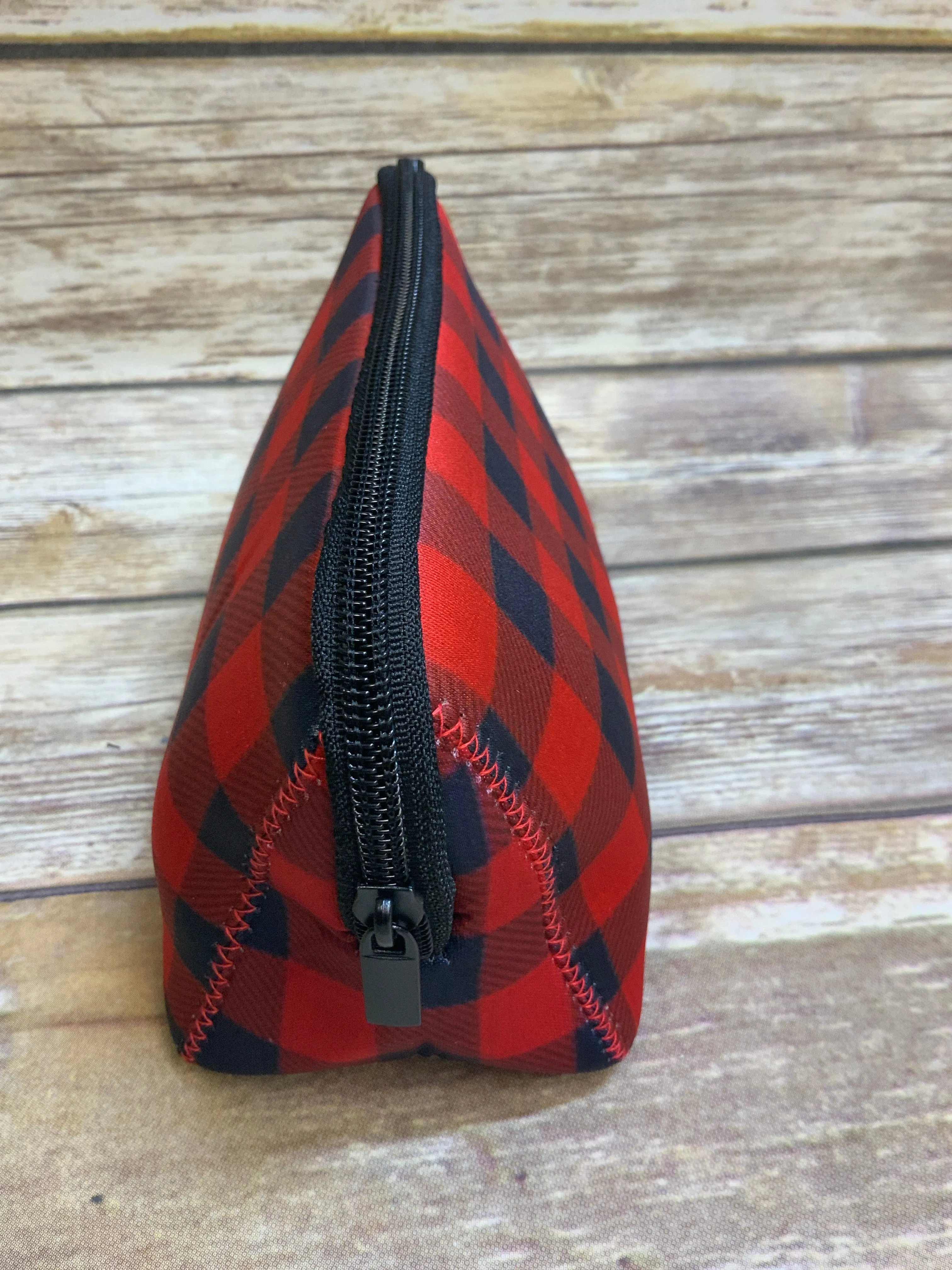 Buffalo Plaid Neoprene Cosmetic Bag/Accessory