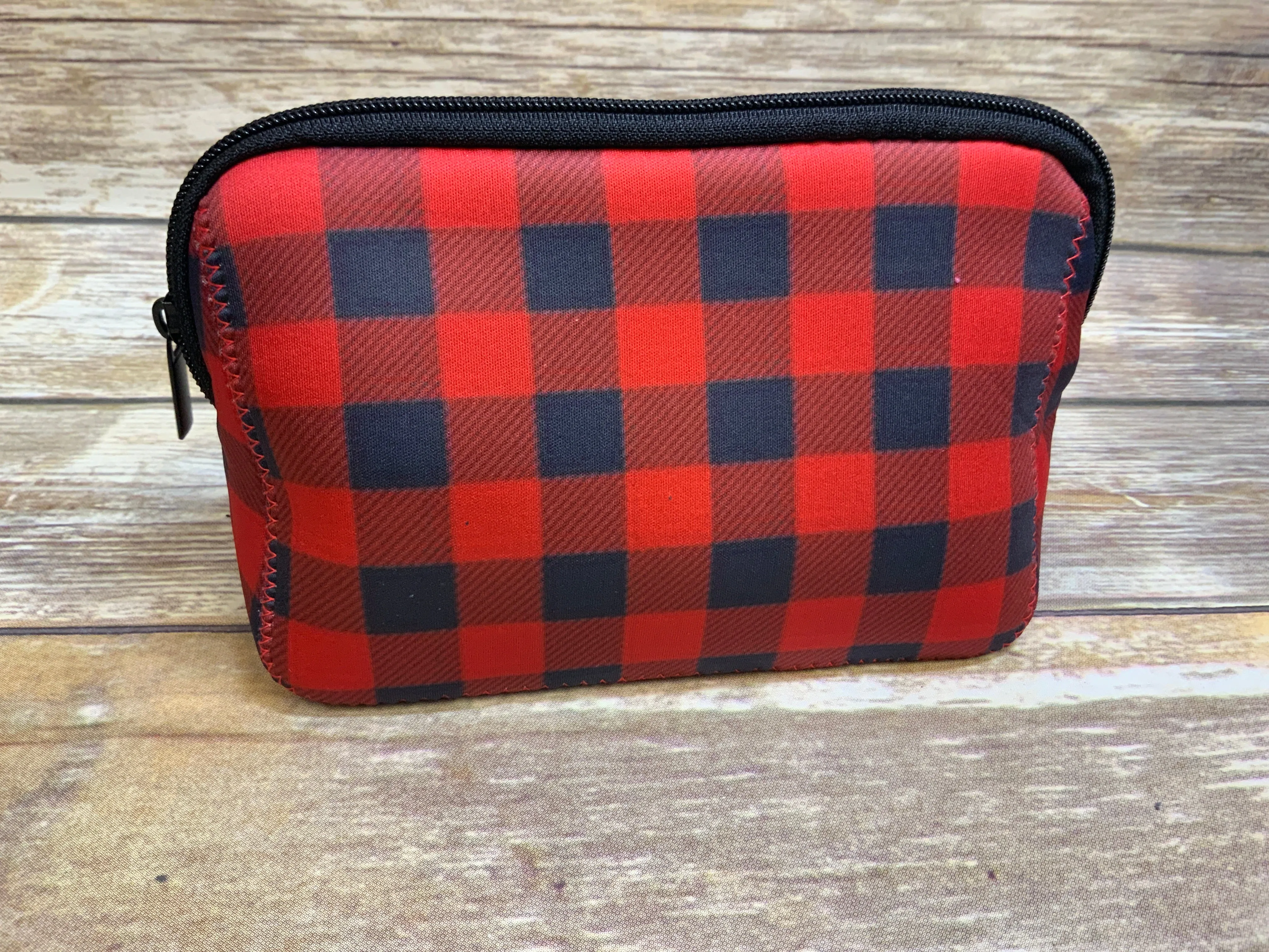 Buffalo Plaid Neoprene Cosmetic Bag/Accessory