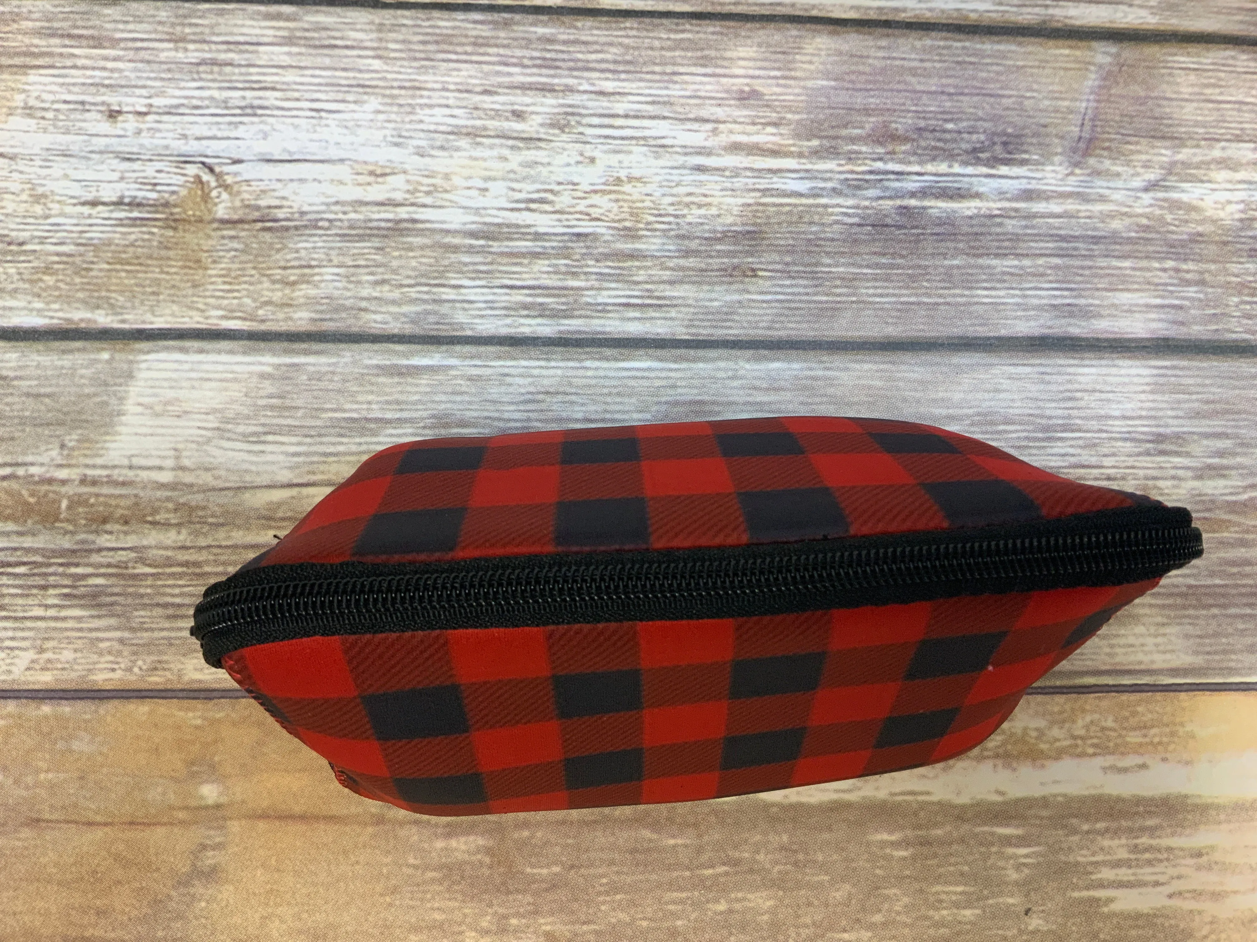 Buffalo Plaid Neoprene Cosmetic Bag/Accessory