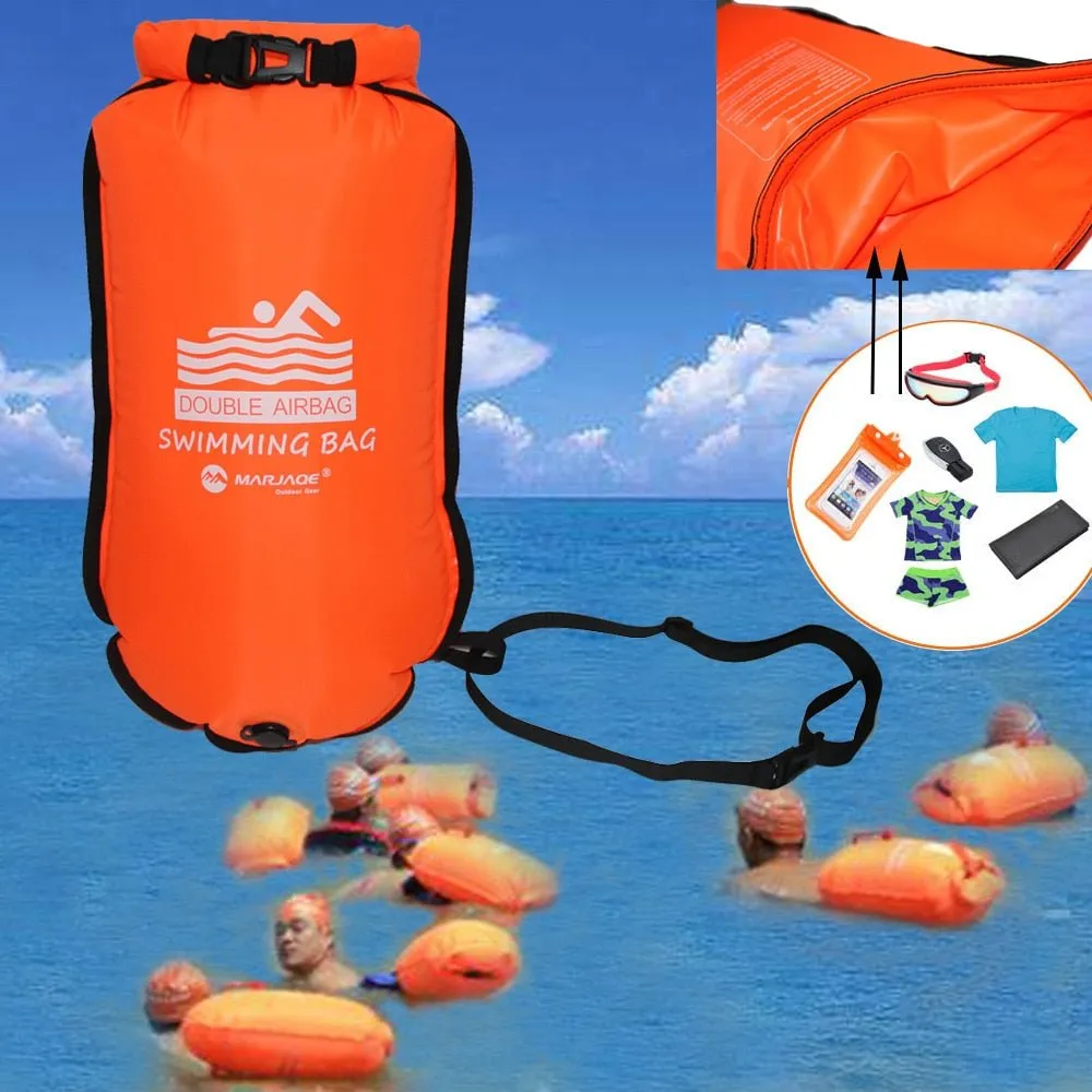 Buoy Bag - Safety Float and Drybag for Open Water Swimmers, Triathletes, Kayakers and Snorkelers