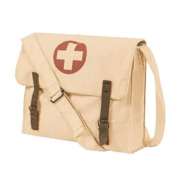 Canvas Medic Bag With Cross Messenger Shoulder Bag