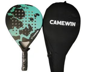 Carbon Fibre Padel Racket / Bat - Island Design & Padded Carry Bag