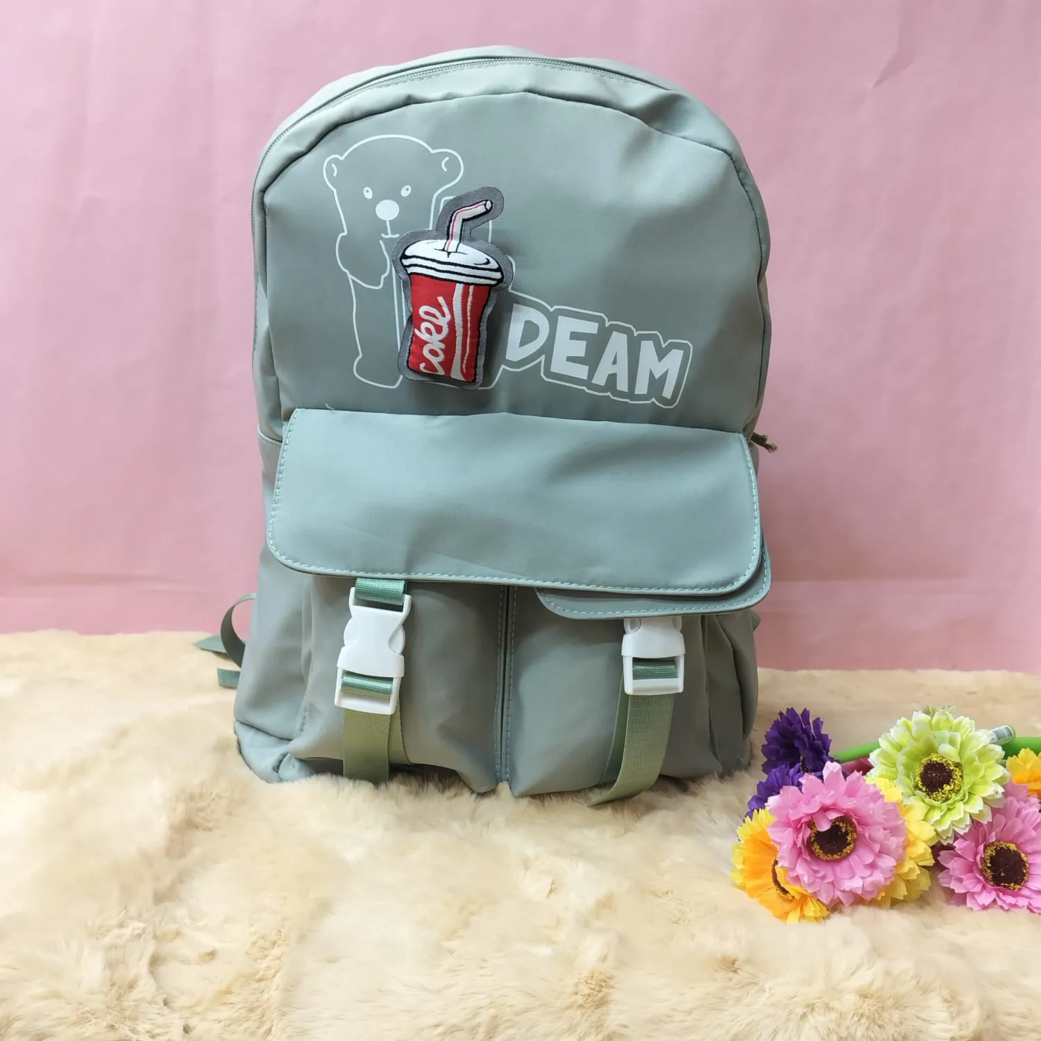 Coke Bear Theme Fancy Backpack