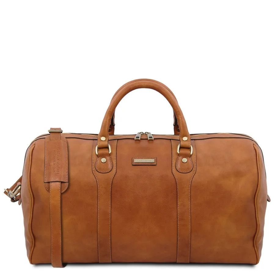 Colombo - Leather Travel Duffle Bag and Mens Toiletry Bag Leather Set