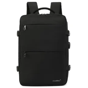 CoolBELL Laptop Messenger Bag & Convertible Backpack | 2 in 1 | 15.6 Inch | Black