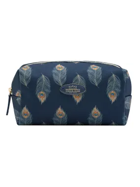 Cosmetic Bag Navy Gold Peacock