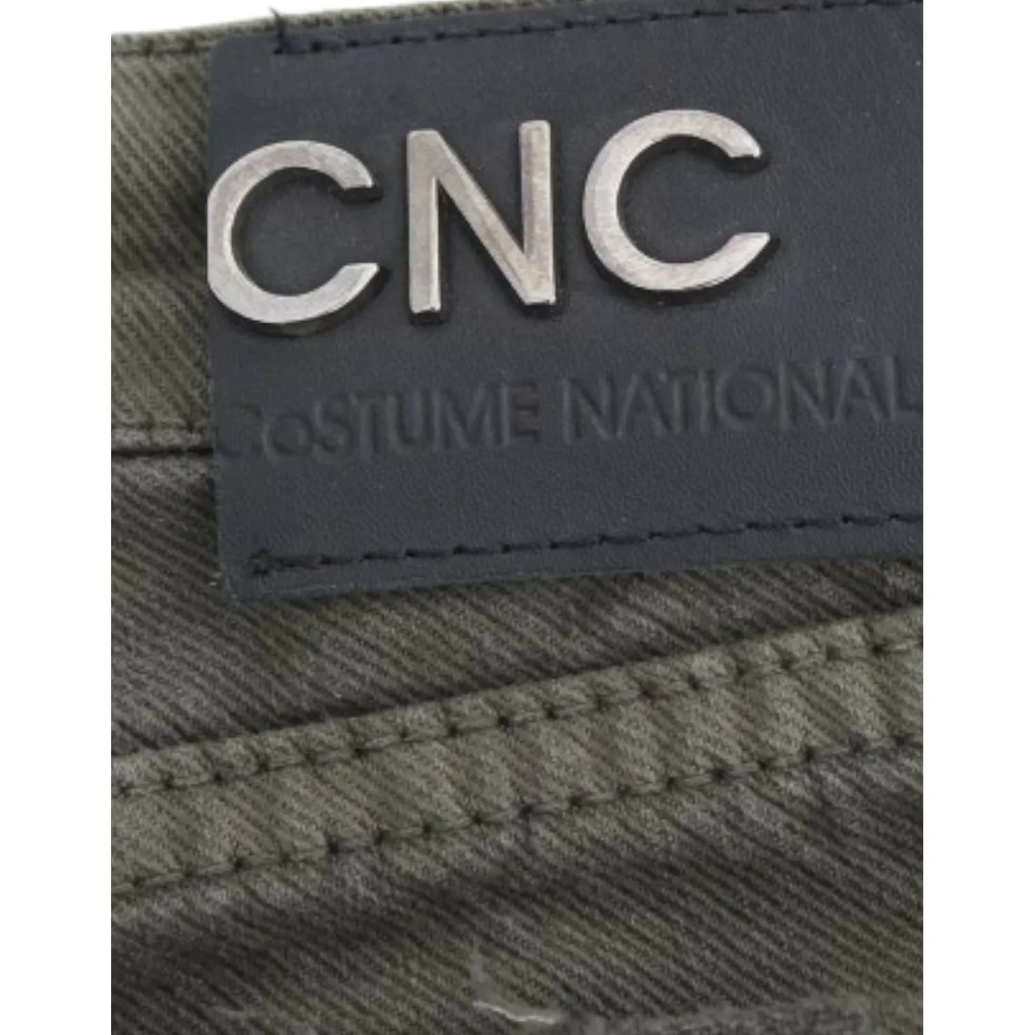 Costume National Chic Green Slim Leg Designer Jeans