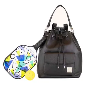 Court Couture Pickleball Bucket Bag - Black