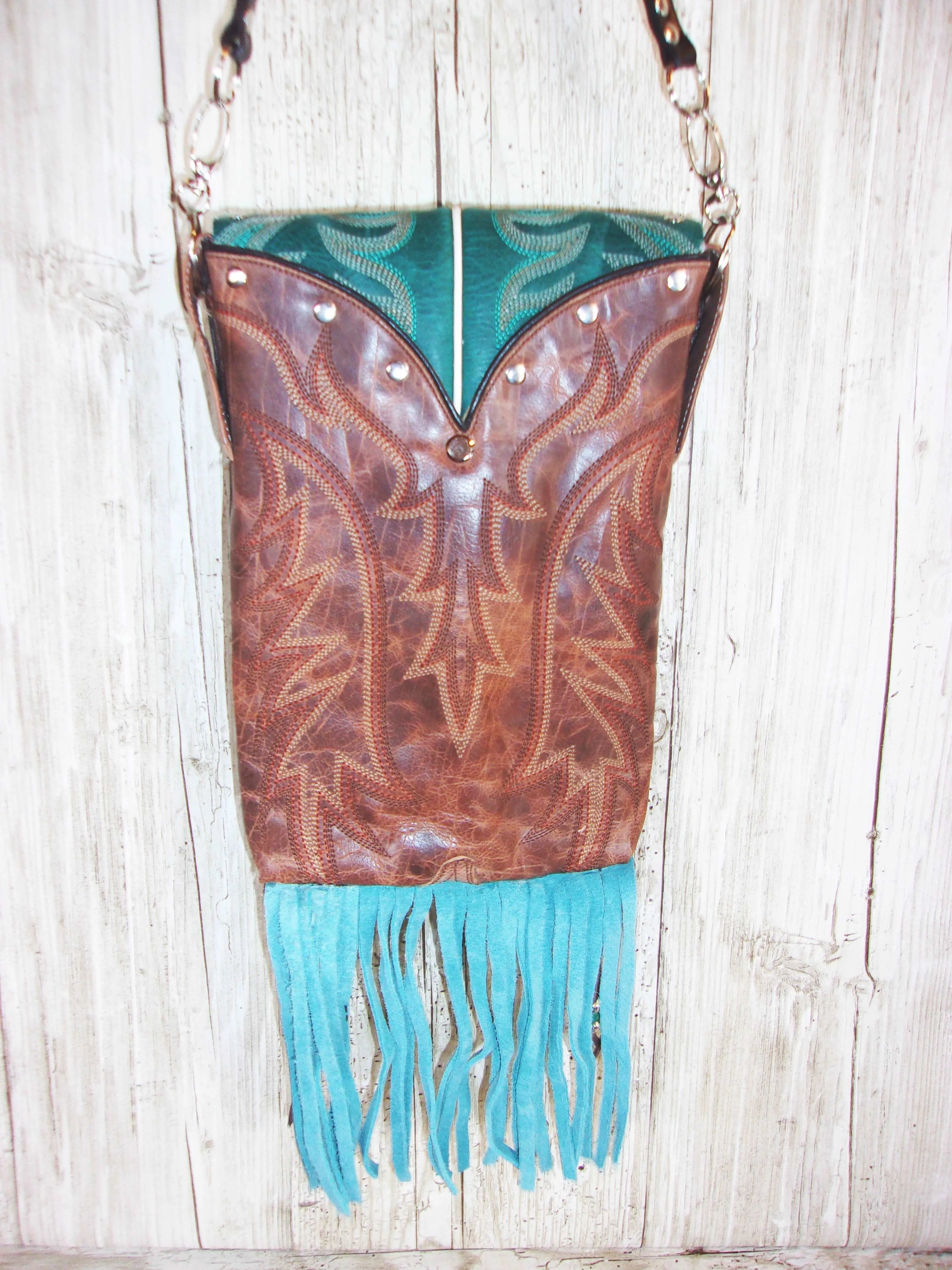 Cowboy Boot Crossbody Fringe Hipster Bag HP962