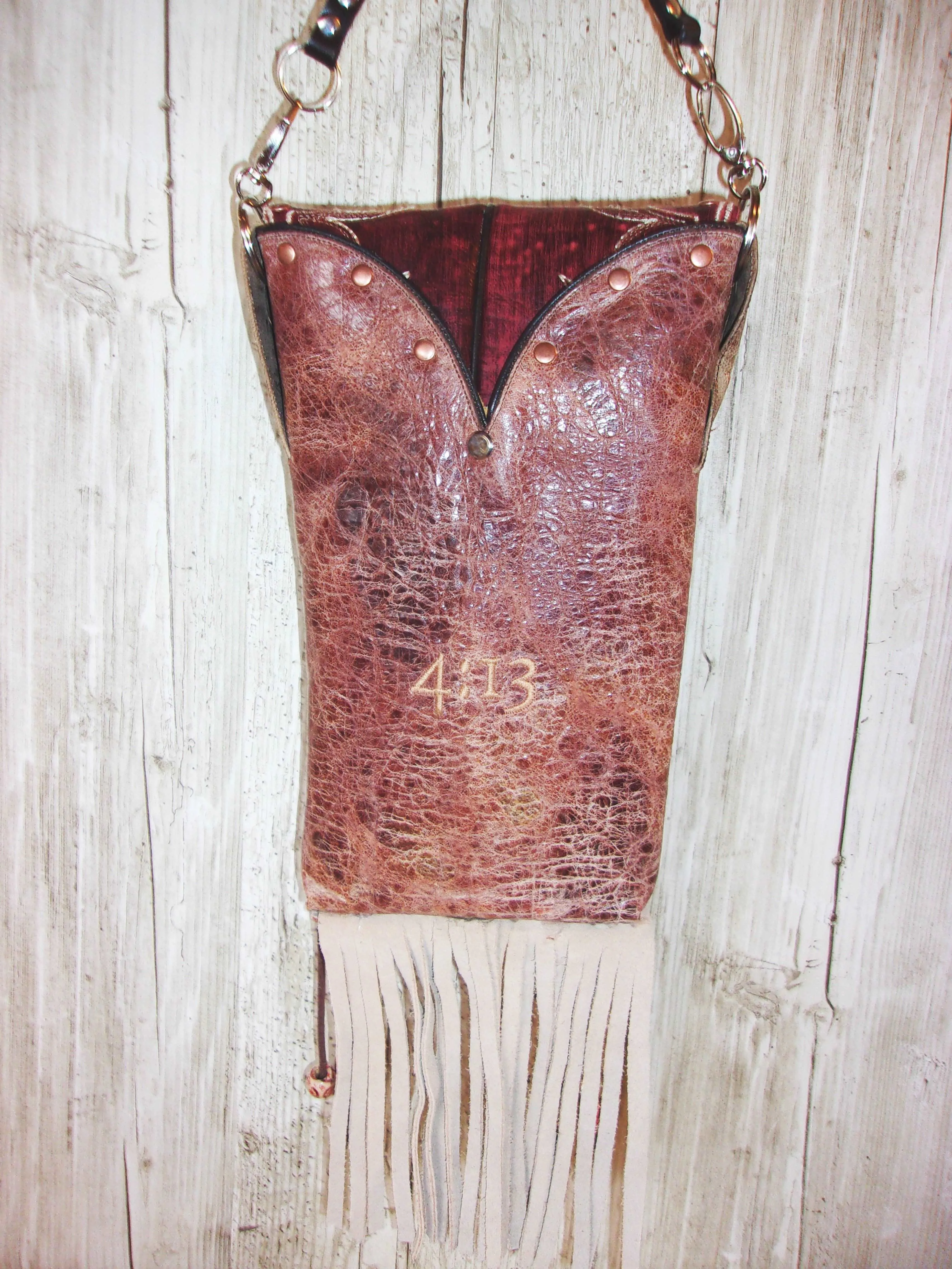 Cowboy Boot Crossbody Fringe Hipster Bag HP965