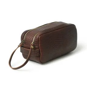 Croco Leather Dopp Kit