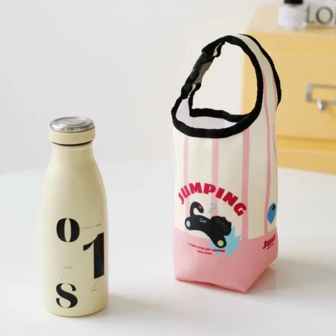 Cute Cartoon Water Cup Cover - Portable Thermos Protector Bag