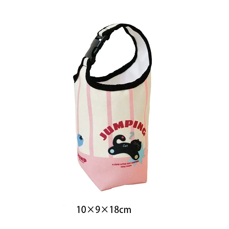 Cute Cartoon Water Cup Cover - Portable Thermos Protector Bag