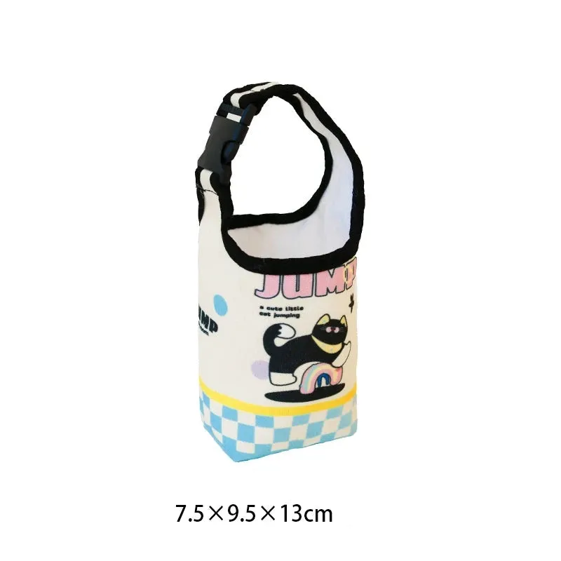 Cute Cartoon Water Cup Cover - Portable Thermos Protector Bag