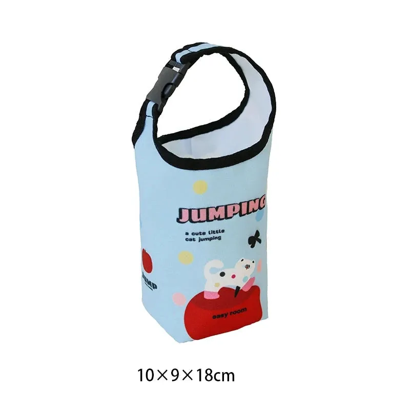 Cute Cartoon Water Cup Cover - Portable Thermos Protector Bag